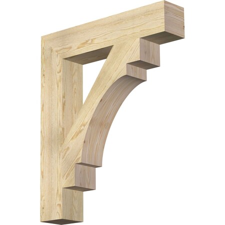 Ekena Millwork Merced Block Rough Sawn Bracket, Douglas Fir, 6"W x 32"D x 38"H BKT06X32X38MRC05RDF